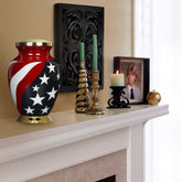Stars and Stripes Modern Flag Adult Large Urn for Human Ashes - for Veterans, First Responders and Patriots